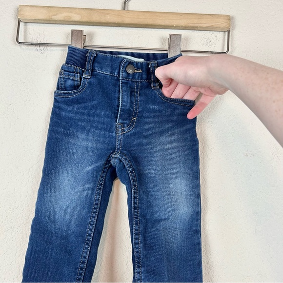 Levi Dark Wash Distressed Baby Blue Jeans Sz 12M - Picture 2 of 9